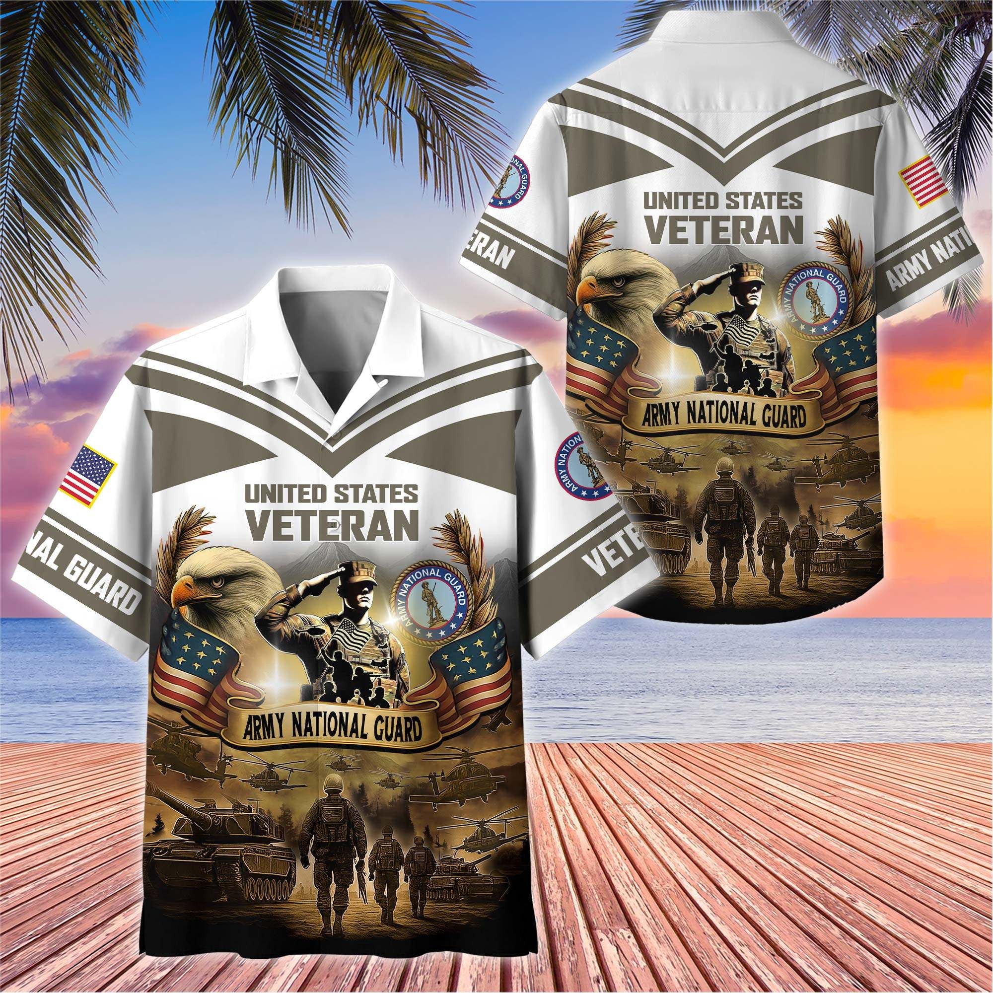 Premium US Veterans Hawaiian Shirt, Gifts For US Veterans, Gifts On Independence Day, Veterans Day.