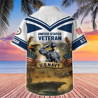 Premium US Veterans Hawaiian Shirt, Gifts For US Veterans, Gifts On Independence Day, Veterans Day.