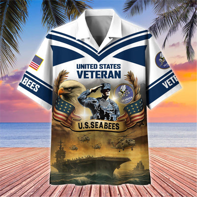 Premium US Veterans Hawaiian Shirt, Gifts For US Veterans, Gifts On Independence Day, Veterans Day.