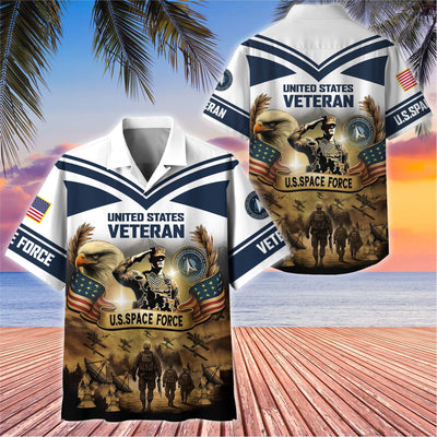 Premium US Veterans Hawaiian Shirt, Gifts For US Veterans, Gifts On Independence Day, Veterans Day.