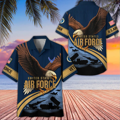 Premium US Veterans Hawaiian Shirt, Gifts For US Veterans, Gifts On Independence Day, Veterans Day.