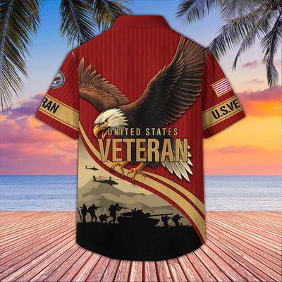 Premium US Veterans Hawaiian Shirt, Gifts For US Veterans, Gifts On Independence Day, Veterans Day.