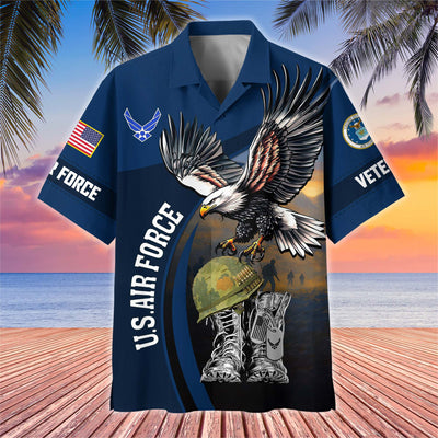 Premium US Veterans Hawaiian Shirt, Gifts For US Veterans, Gifts On Independence Day, Veterans Day.