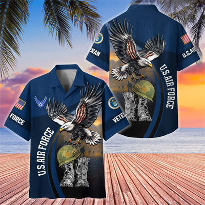 Premium US Veterans Hawaiian Shirt, Gifts For US Veterans, Gifts On Independence Day, Veterans Day.
