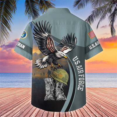Premium US Veterans Hawaiian Shirt, Gifts For US Veterans, Gifts On Independence Day, Veterans Day.