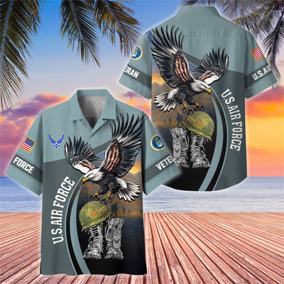 Premium US Veterans Hawaiian Shirt, Gifts For US Veterans, Gifts On Independence Day, Veterans Day.