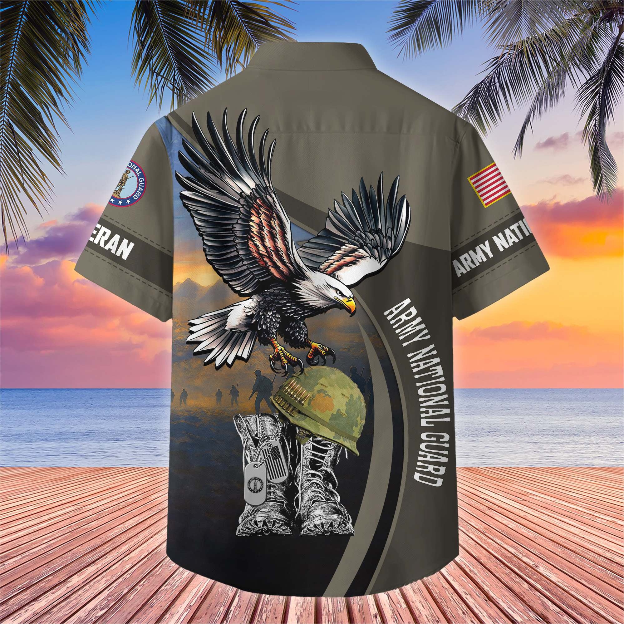 Premium US Veterans Hawaiian Shirt, Gifts For US Veterans, Gifts On Independence Day, Veterans Day.