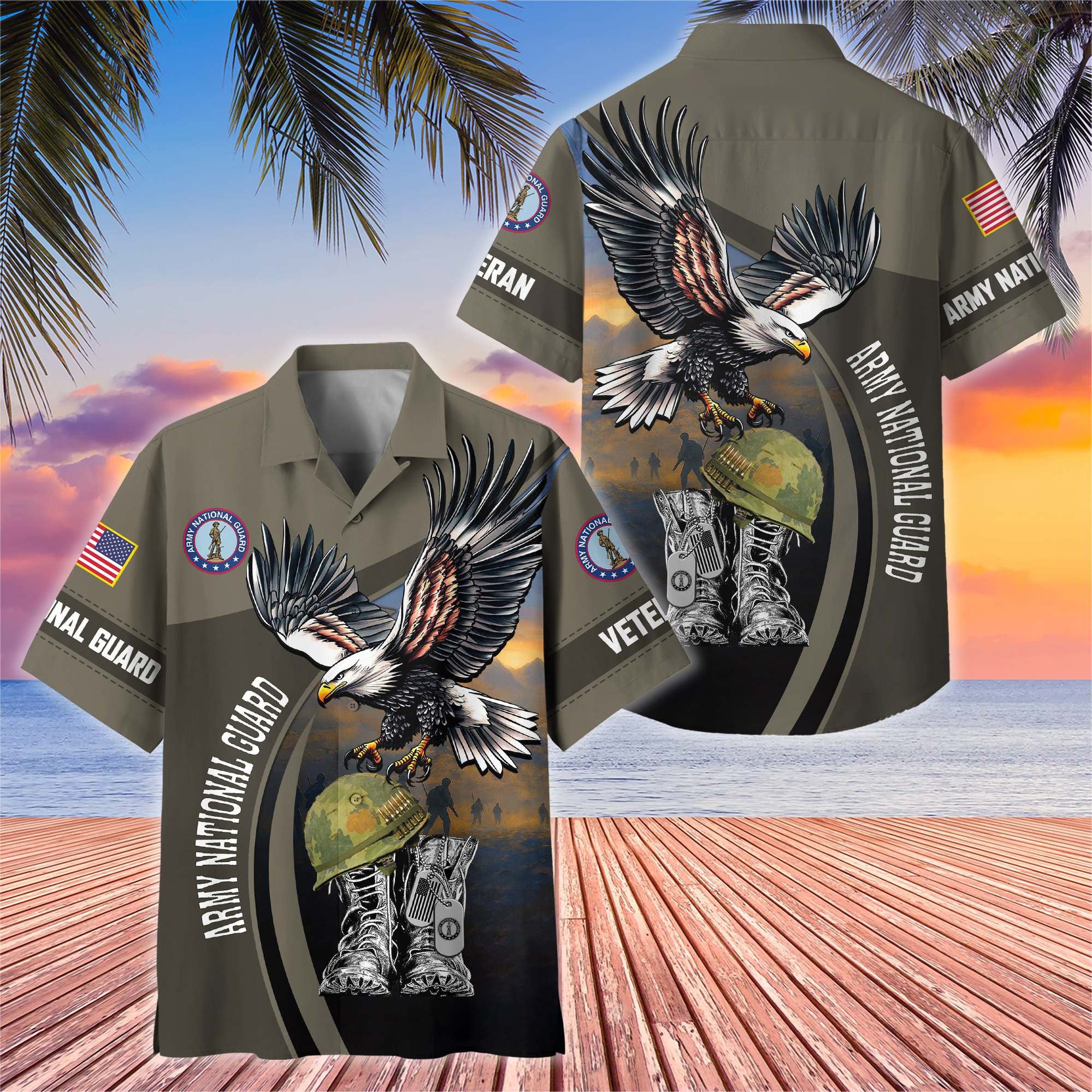 Premium US Veterans Hawaiian Shirt, Gifts For US Veterans, Gifts On Independence Day, Veterans Day.