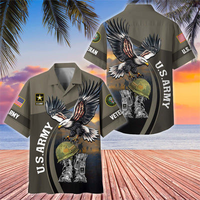 Premium US Veterans Hawaiian Shirt, Gifts For US Veterans, Gifts On Independence Day, Veterans Day.