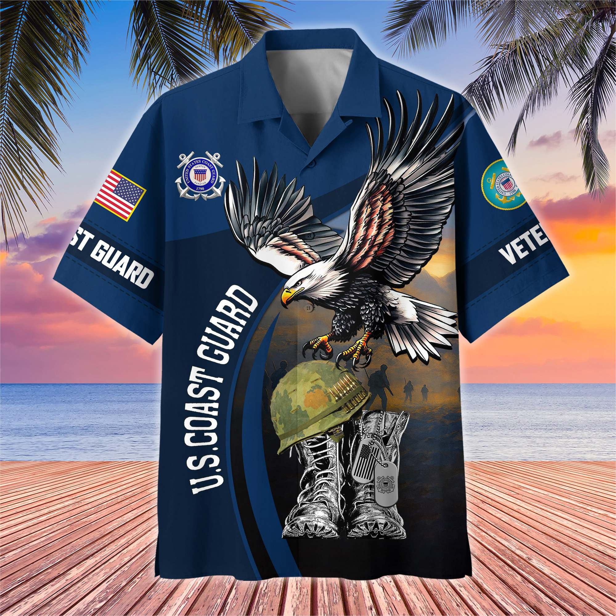 Premium US Veterans Hawaiian Shirt, Gifts For US Veterans, Gifts On Independence Day, Veterans Day.