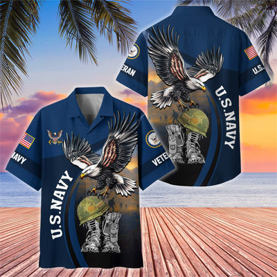 Premium US Veterans Hawaiian Shirt, Gifts For US Veterans, Gifts On Independence Day, Veterans Day.
