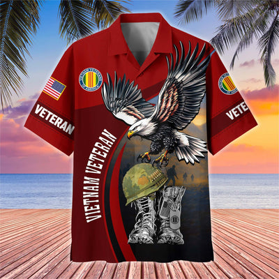 Premium US Veterans Hawaiian Shirt, Gifts For US Veterans, Gifts On Independence Day, Veterans Day.