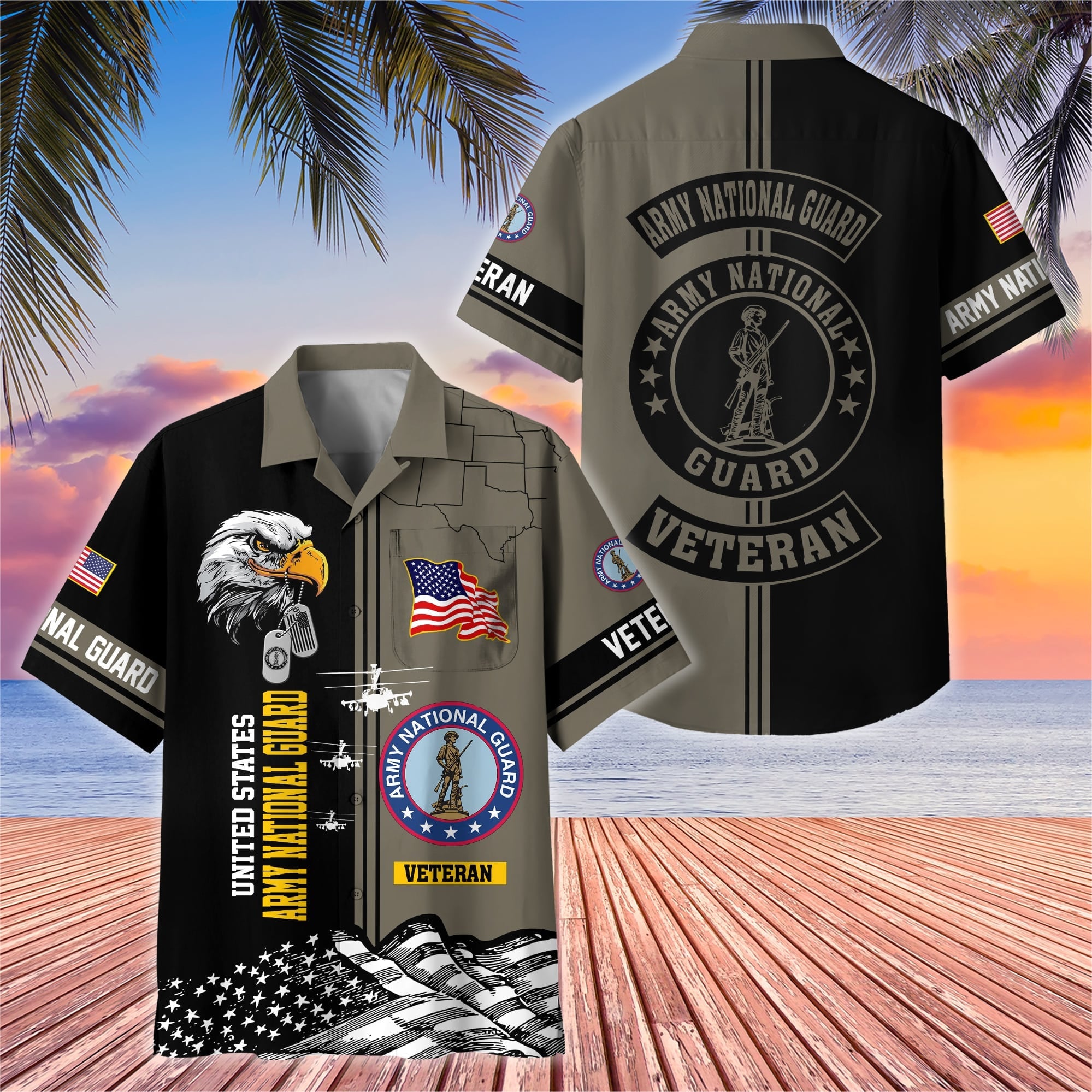 Premium US Veterans Hawaiian Shirt With Pocket, Gifts For US Veterans, Gifts On Independence Day, Veterans Day.