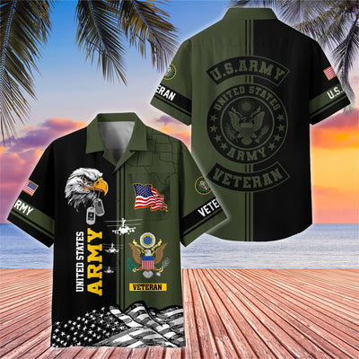 Premium US Veterans Hawaiian Shirt With Pocket, Gifts For US Veterans, Gifts On Independence Day, Veterans Day.