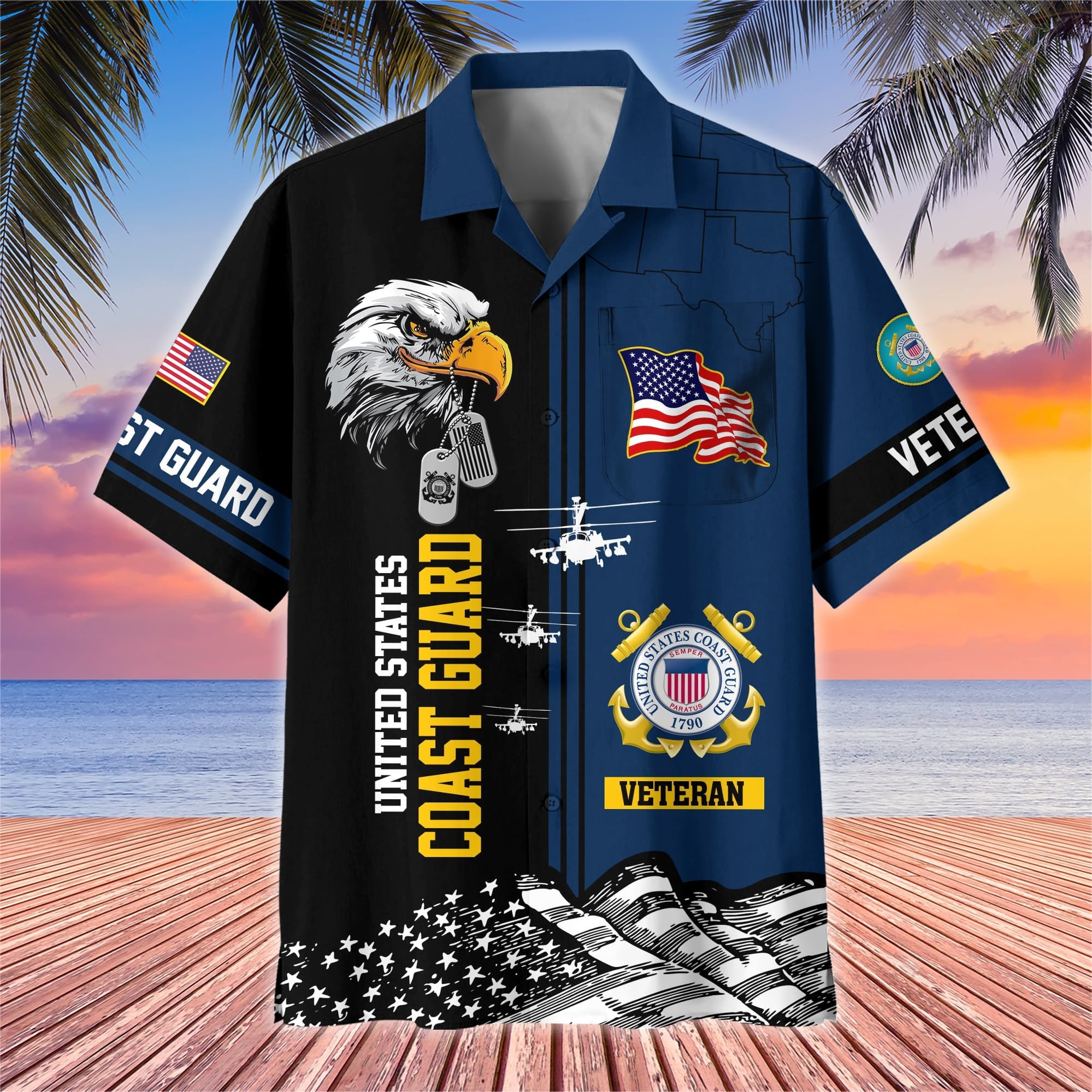 Premium US Veterans Hawaiian Shirt With Pocket, Gifts For US Veterans, Gifts On Independence Day, Veterans Day.