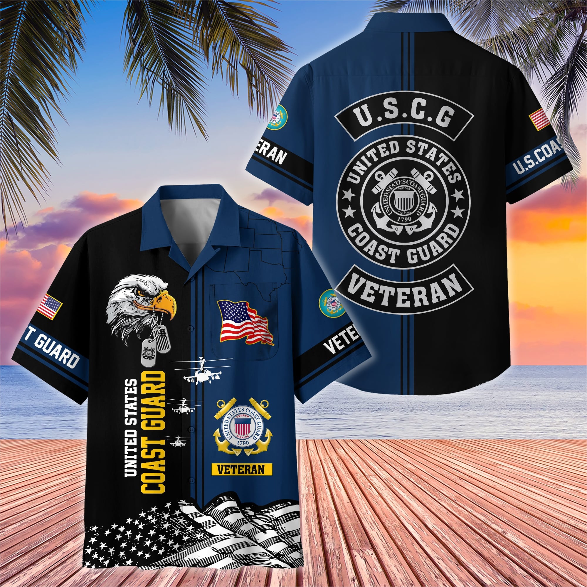 Premium US Veterans Hawaiian Shirt With Pocket, Gifts For US Veterans, Gifts On Independence Day, Veterans Day.
