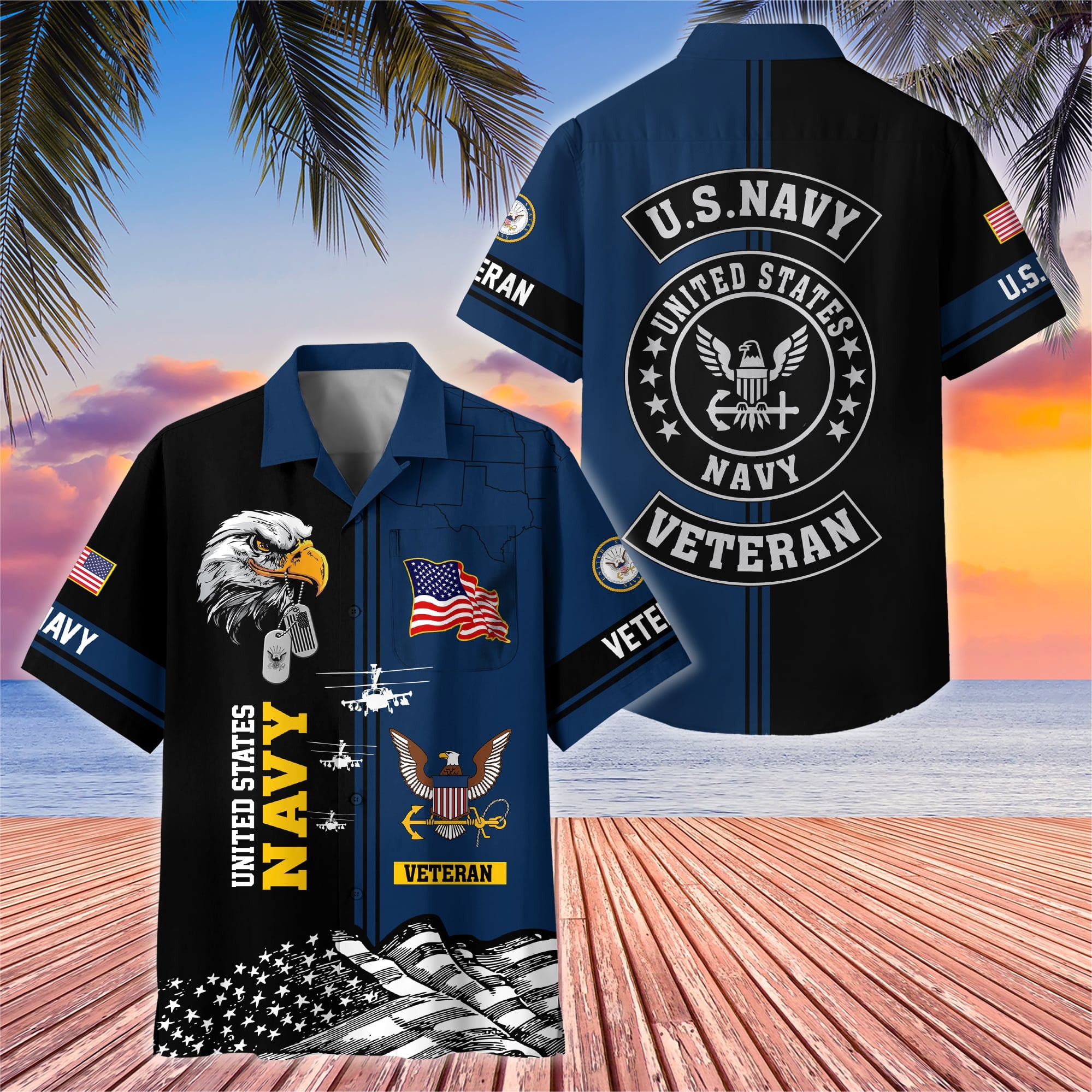 Premium US Veterans Hawaiian Shirt With Pocket, Gifts For US Veterans, Gifts On Independence Day, Veterans Day.