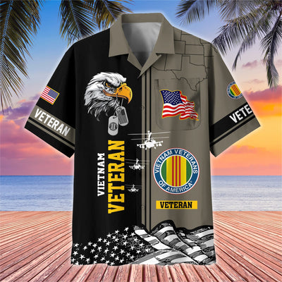 Premium US Veterans Hawaiian Shirt With Pocket, Gifts For US Veterans, Gifts On Independence Day, Veterans Day.