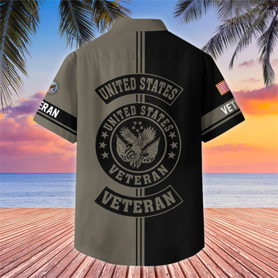 Premium US Veterans Hawaiian Shirt With Pocket, Gifts For US Veterans, Gifts On Independence Day, Veterans Day.