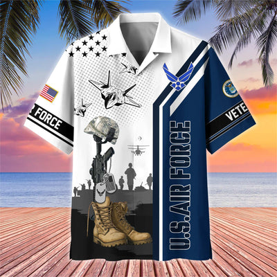 Premium US Veterans Hawaiian Shirt, Gifts For US Veterans, Gifts On Veterans Day.