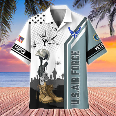 Premium US Veterans Hawaiian Shirt, Gifts For US Veterans, Gifts On Veterans Day.