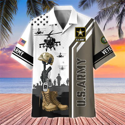 Premium US Veterans Hawaiian Shirt, Gifts For US Veterans, Gifts On Veterans Day.