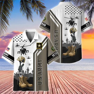Premium US Veterans Hawaiian Shirt, Gifts For US Veterans, Gifts On Veterans Day.