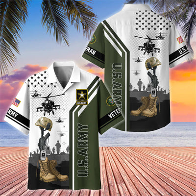 Premium US Veterans Hawaiian Shirt, Gifts For US Veterans, Gifts On Veterans Day.