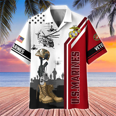 Premium US Veterans Hawaiian Shirt, Gifts For US Veterans, Gifts On Veterans Day.