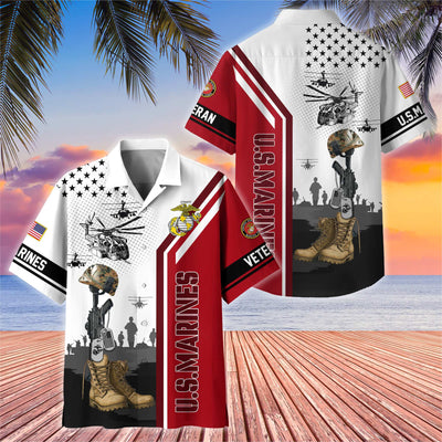 Premium US Veterans Hawaiian Shirt, Gifts For US Veterans, Gifts On Veterans Day.