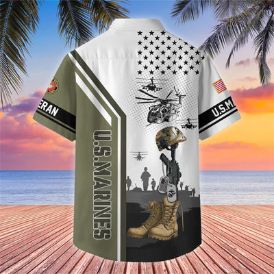 Premium US Veterans Hawaiian Shirt, Gifts For US Veterans, Gifts On Veterans Day.