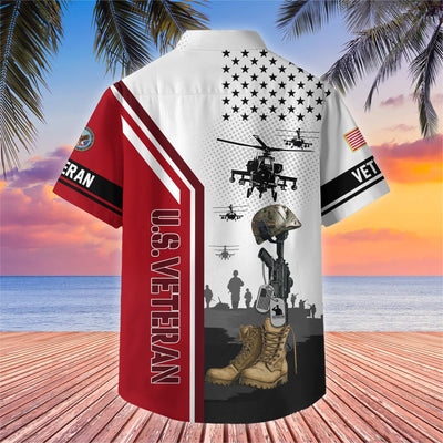 Premium US Veterans Hawaiian Shirt, Gifts For US Veterans, Gifts On Veterans Day.