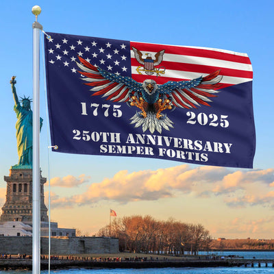 Premium US Navy Grommet Flag, 250th Anniversary Navy Flag, Gifts For Navy Veteran, Best Gifts On Father's Day, Veterans Day.