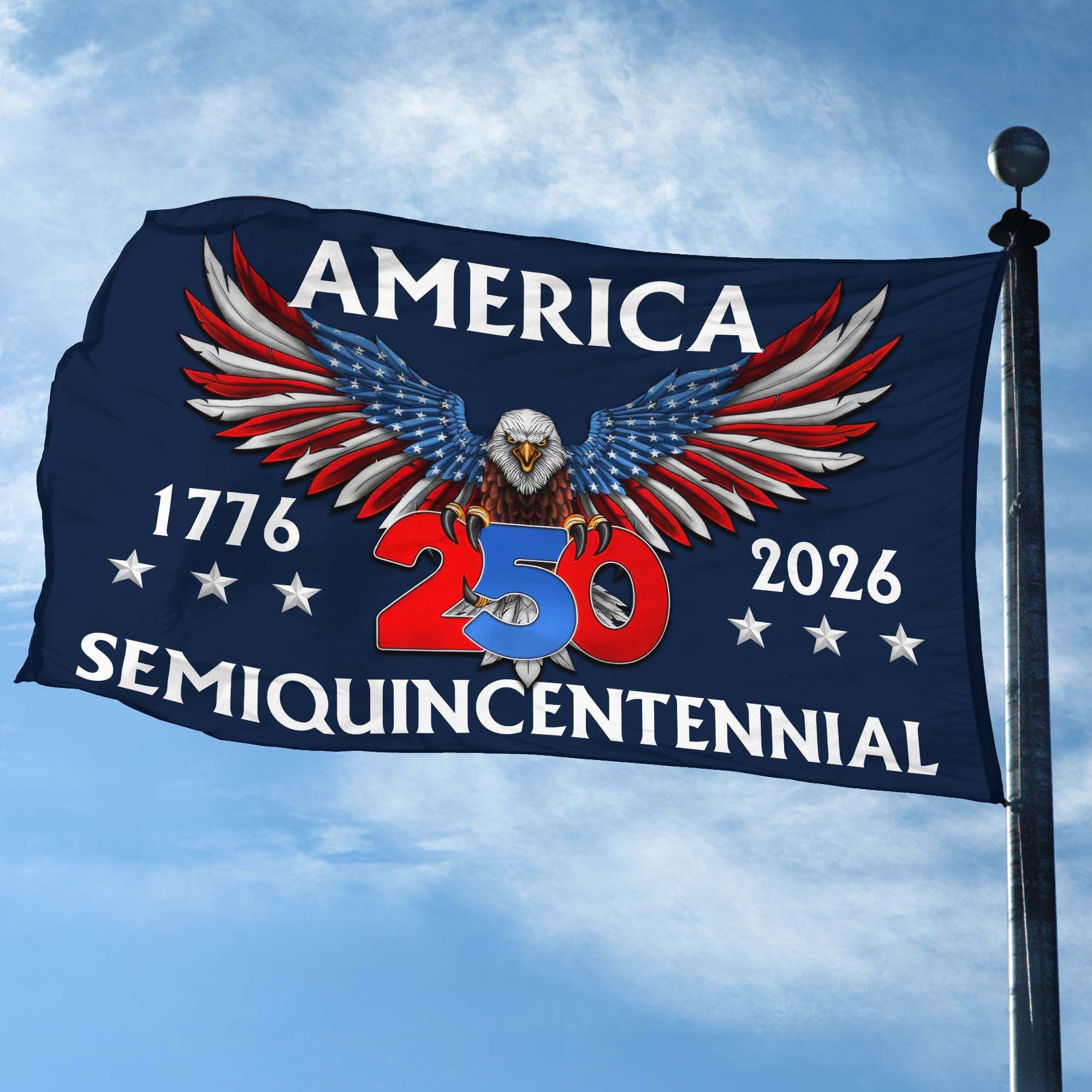 Premium 250th Anniversary US Grommet Flag, Gifts For US Veteran, Best Gifts On Father's Day, Veterans Day.