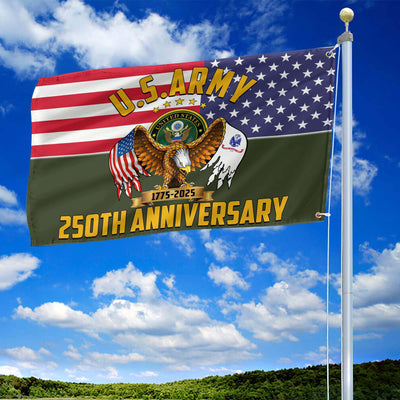 Premium 250th Anniversary Of The Army Grommet Flag, Gifts For Army Veteran, Best Gifts On Father's Day, Veterans Day.