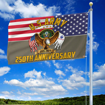 Premium 250th Anniversary Of The Army Grommet Flag, Gifts For Army Veteran, Best Gifts On Father's Day, Veterans Day.