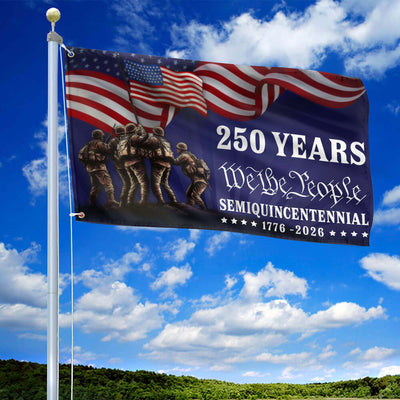 Premium 250th Anniversary US Grommet Flag, Gifts For US Veteran, Best Gifts On Father's Day, Veterans Day.