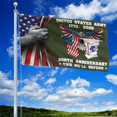 Premium 250th Anniversary Of The Army Grommet Flag, Gifts For Army Veteran, Best Gifts On Father's Day, Veterans Day.