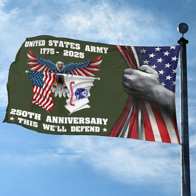 Premium 250th Anniversary Of The Army Grommet Flag, Gifts For Army Veteran, Best Gifts On Father's Day, Veterans Day.