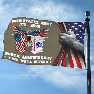 Premium 250th Anniversary Of The Army Grommet Flag, Gifts For Army Veteran, Best Gifts On Father's Day, Veterans Day.