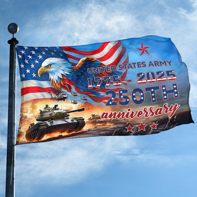 Premium 250th Anniversary Of The Army Grommet Flag, Gifts For Army Veteran, Best Gifts On Father's Day, Veterans Day.