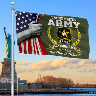Premium 250th Anniversary Of The Army Grommet Flag, Gifts For Army Veteran, Best Gifts On Father's Day, Veterans Day.