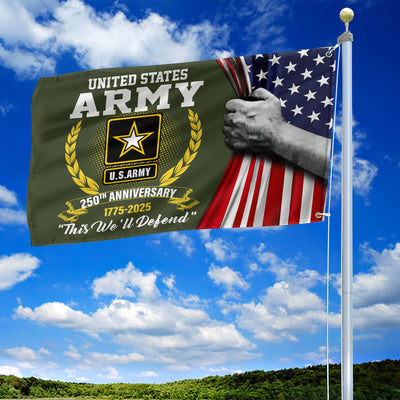 Premium 250th Anniversary Of The Army Grommet Flag, Gifts For Army Veteran, Best Gifts On Father's Day, Veterans Day.