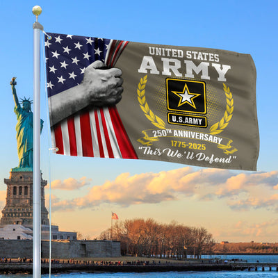 Premium 250th Anniversary Of The Army Grommet Flag, Gifts For Army Veteran, Best Gifts On Father's Day, Veterans Day.
