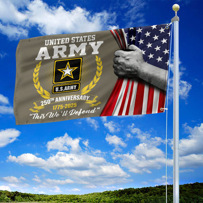 Premium 250th Anniversary Of The Army Grommet Flag, Gifts For Army Veteran, Best Gifts On Father's Day, Veterans Day.