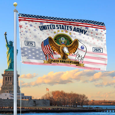 Premium 250th Anniversary Of The Army Grommet Flag, Gifts For Army Veteran, Best Gifts On Father's Day, Veterans Day.