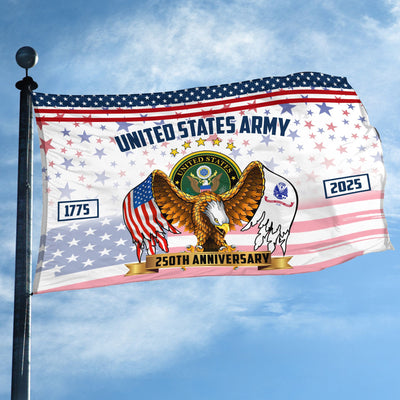 Premium 250th Anniversary Of The Army Grommet Flag, Gifts For Army Veteran, Best Gifts On Father's Day, Veterans Day.