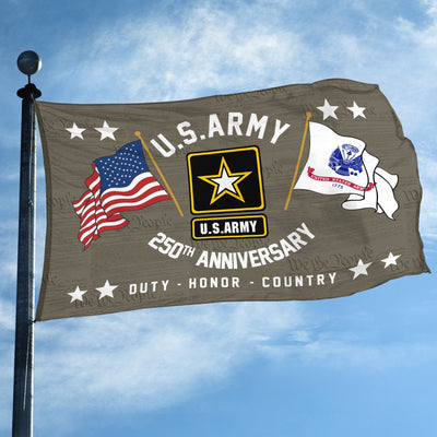 Premium 250th Anniversary Of The Army Grommet Flag, Gifts For Army Veteran, Best Gifts On Father's Day, Veterans Day.