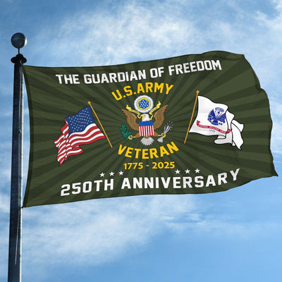 Premium 250th Anniversary Of The Army Grommet Flag, Gifts For Army Veteran, Best Gifts On Father's Day, Veterans Day.