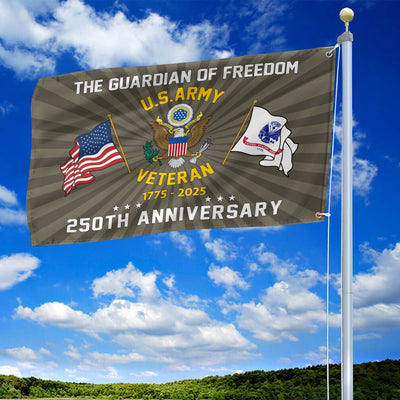 Premium 250th Anniversary Of The Army Grommet Flag, Gifts For Army Veteran, Best Gifts On Father's Day, Veterans Day.